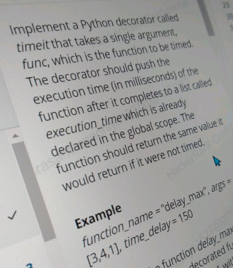 Implement a Python decorator called timeit | StudyX