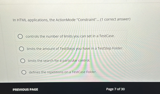 in html applications the actionmode constraint 1 correct answer