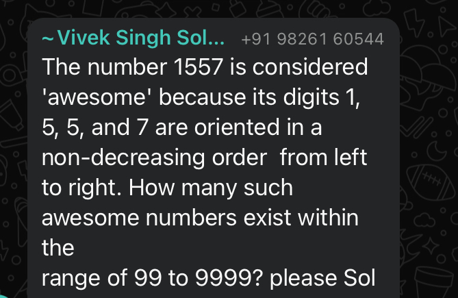 Vivek Singh Sol +91 9826160544 The number | StudyX