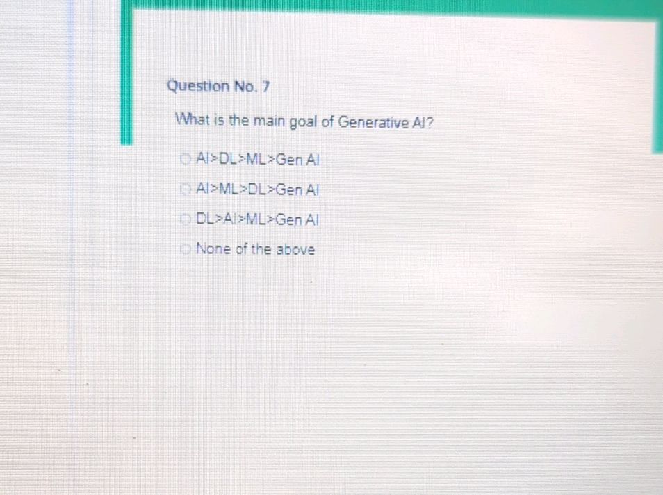 Question No 7 What is the main goal of | StudyX