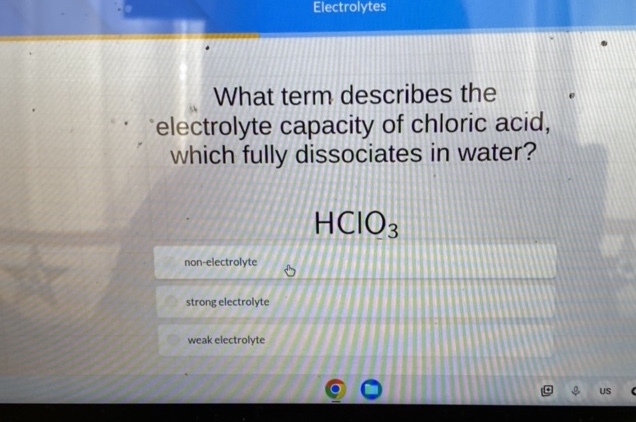 Electrolytes What term describes the | StudyX