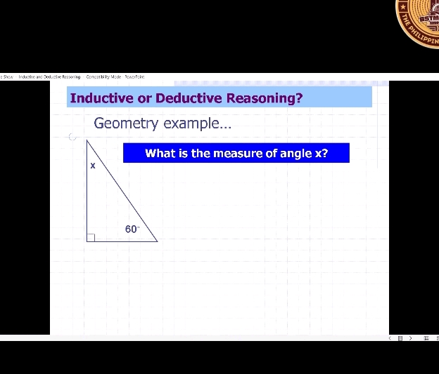 Deductive Reasoning Geometry Example Inductive or Deductive Reasoning Geometry | StudyX