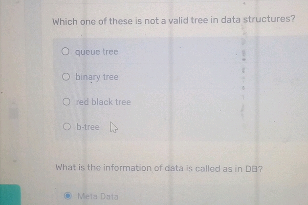 Which one of these is not a valid tree in | StudyX