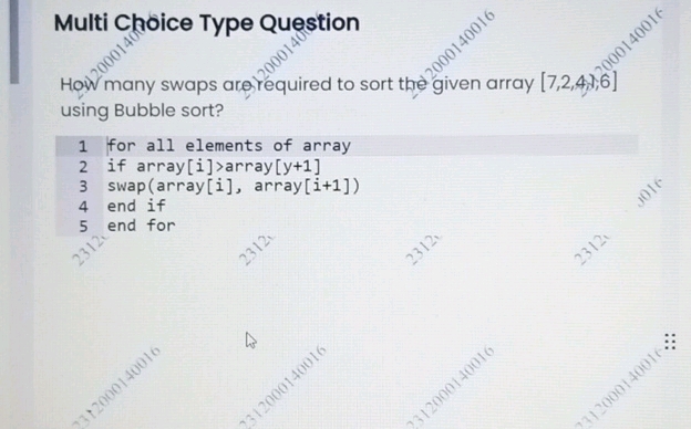 Multi Choice Type Question How many swaps | StudyX