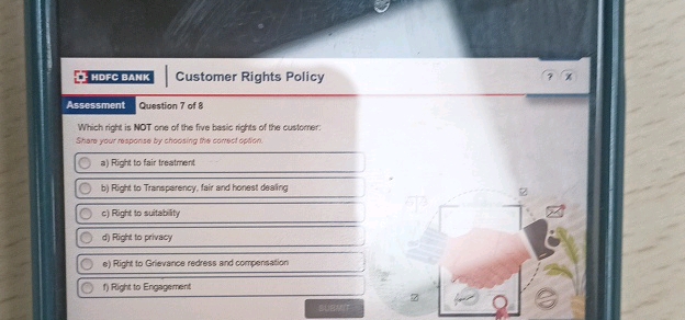 HDFC BANK Customer Rights Policy Assessmment | StudyX