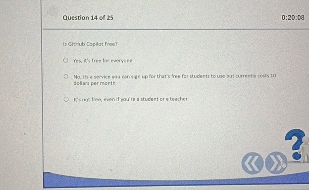 Question 14 of 25 02008 Is GitHub Copilot | StudyX