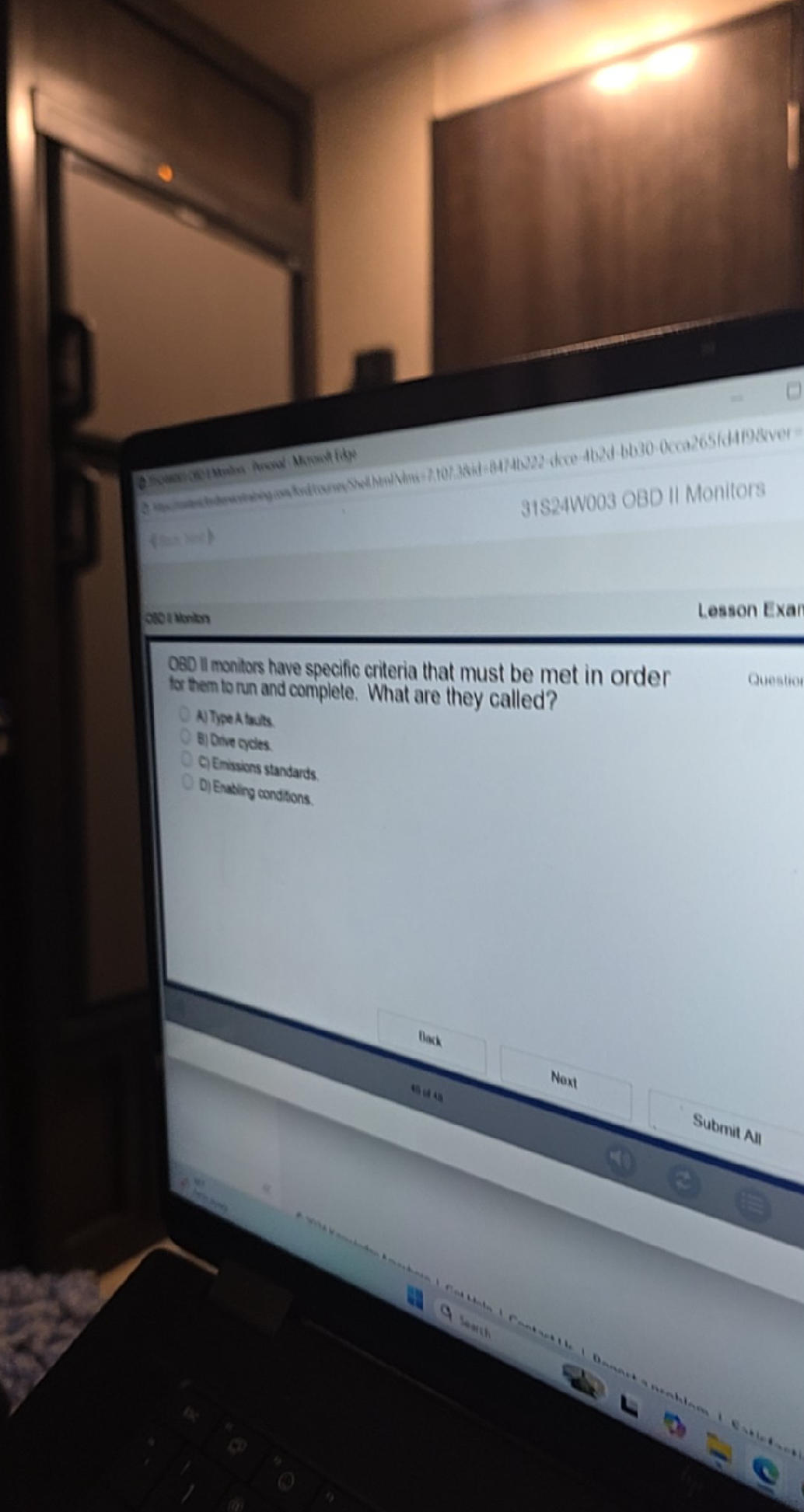 OBD II monitors have specific criteria that
