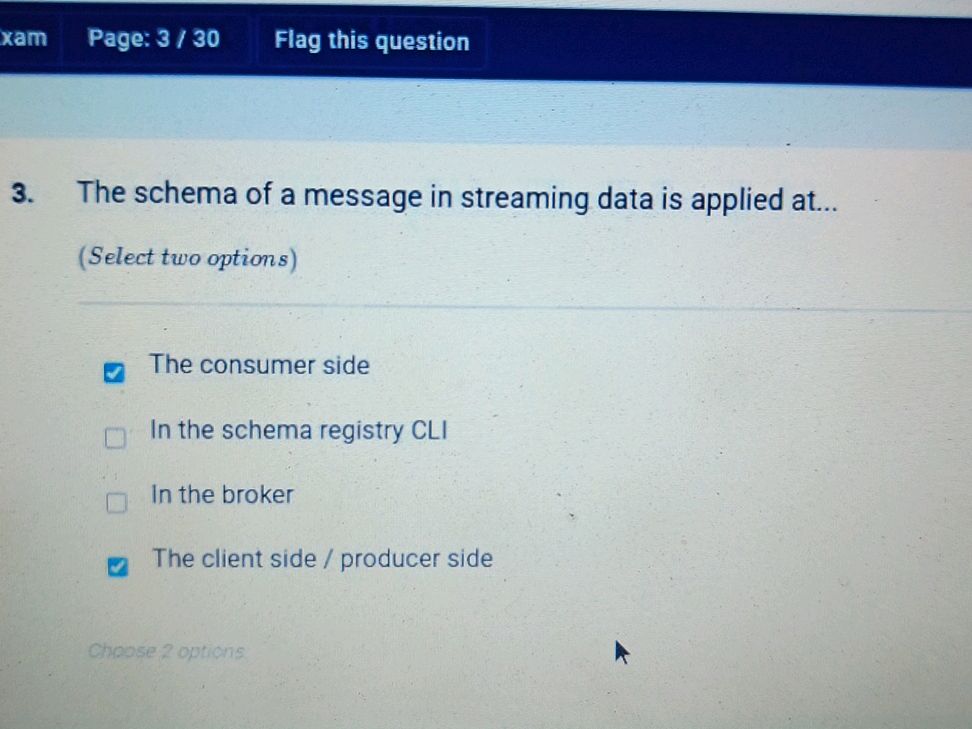 3. The schema of a message in streaming data | StudyX