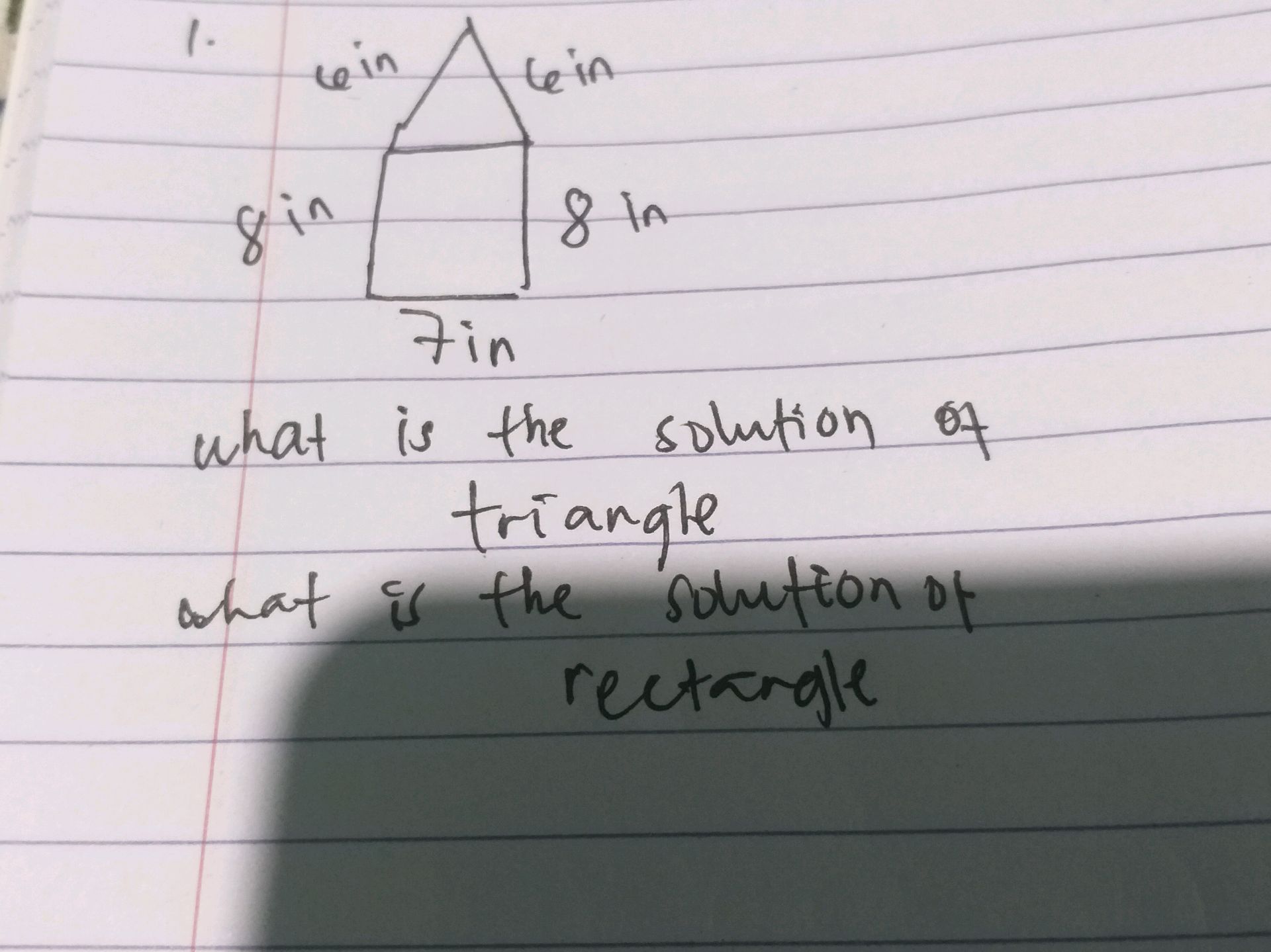 1. 6 in 8 in 7 in What is the solution | StudyX
