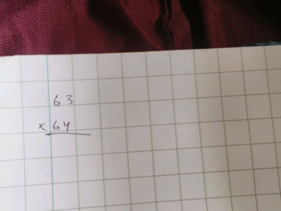 Multiplication Using Distributive Multiplication: 63 x 64