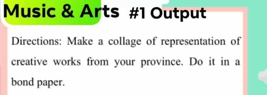 Directions: Make a collage of representation