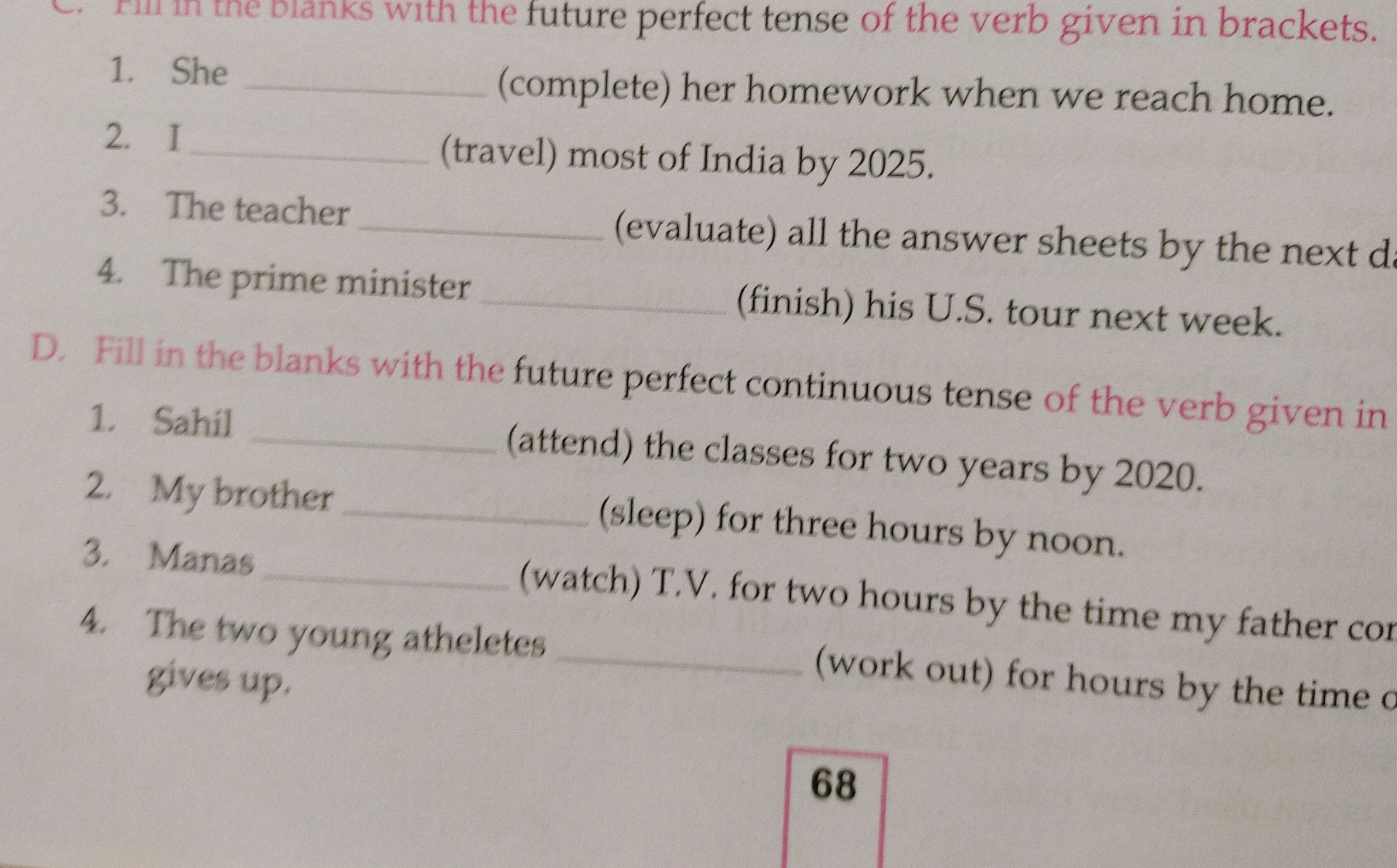 C. Fill in the blanks with the future | StudyX