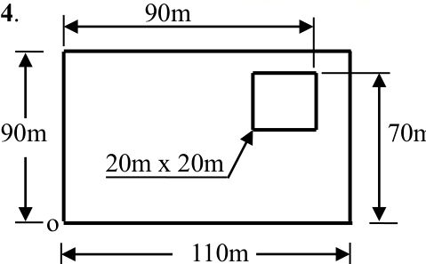 4. Diagram of a rectangular area with | StudyX