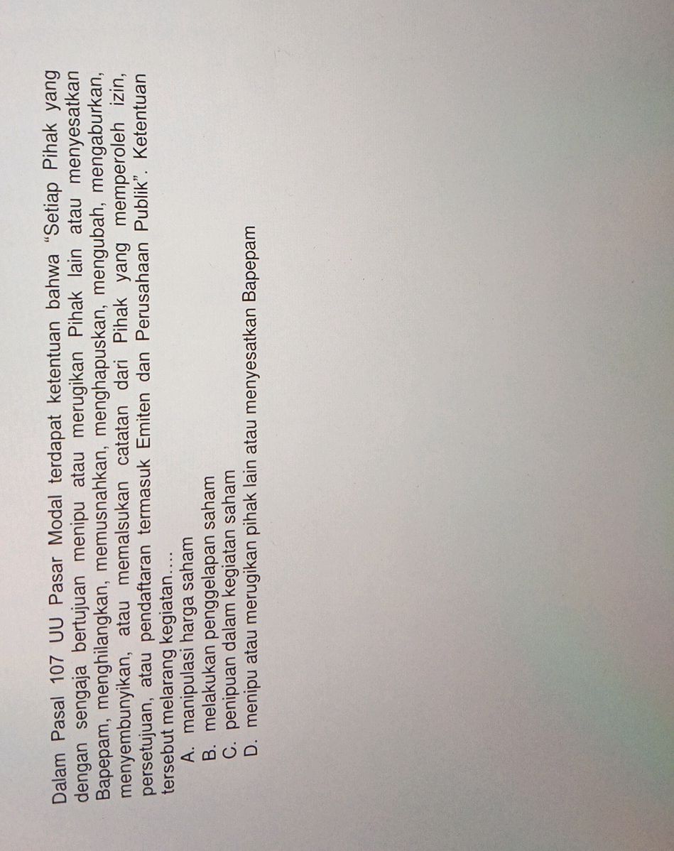 Dalam Pasal 107 UU Pasar Modal Terdapat StudyX dalam-pasal-107-uu-pasar-modal-terdapat-studyx