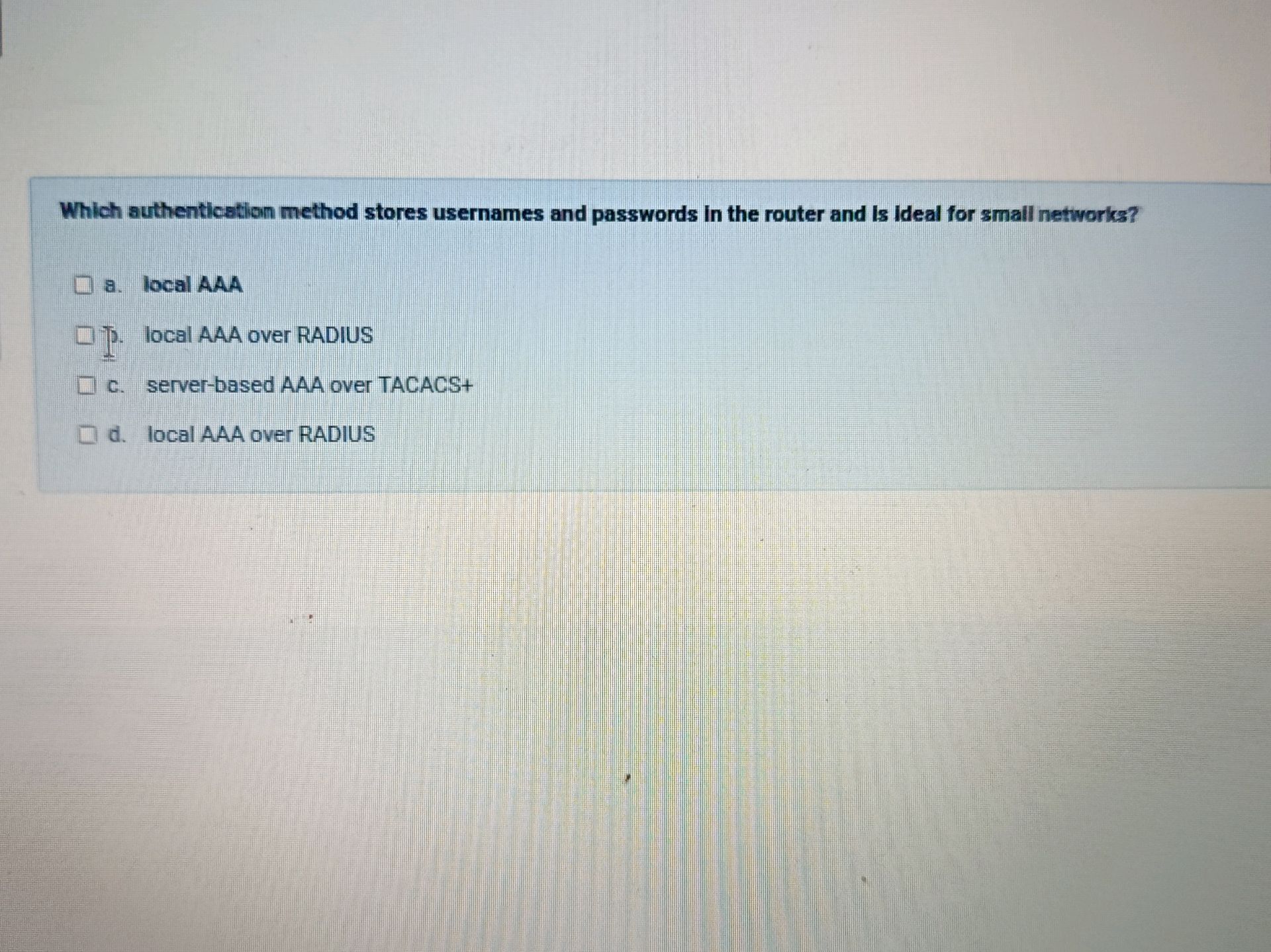 Which authentication method stores usernames