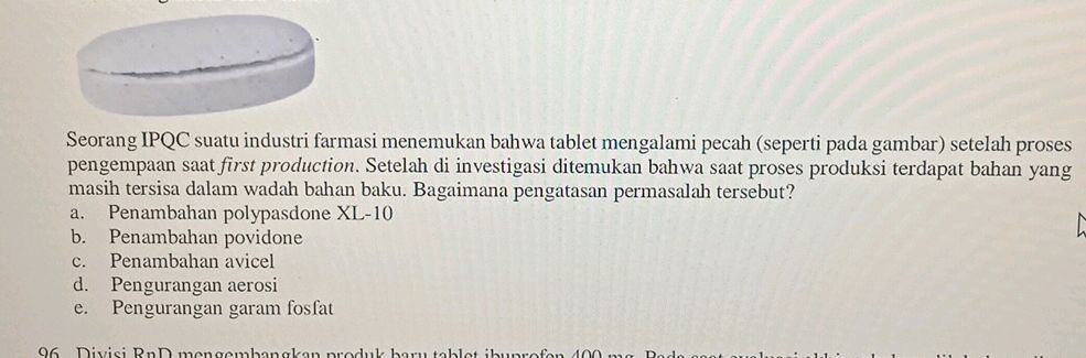 Polypas Seorang IPQC suatu industri farmasi