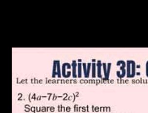 2. $(4a - 7b - 2c)^2$ Square the first term | StudyX