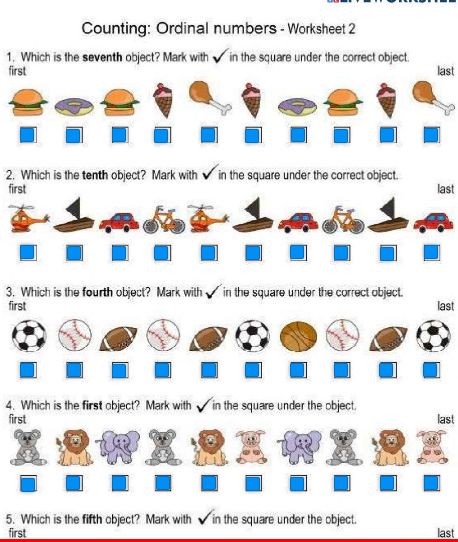 1. Which is the seventh object? Mark with | StudyX