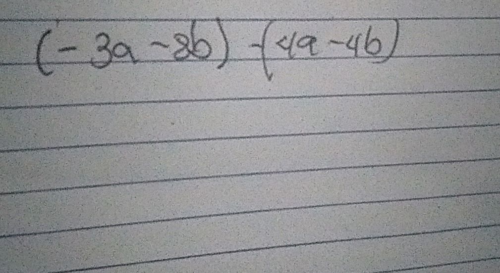 Expanding the expression (-3a - 2b)(4a - 4b) | StudyX
