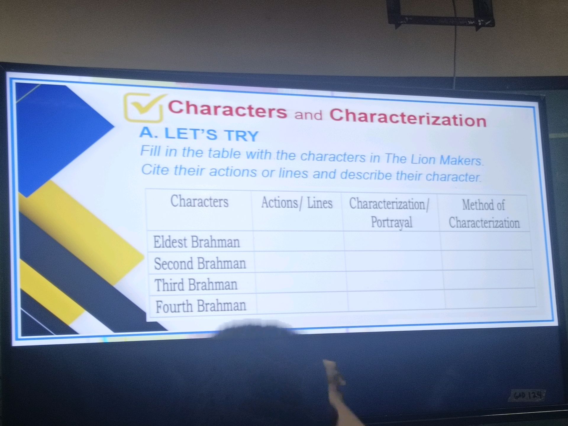 Characters and Characterization A. LET'S | StudyX