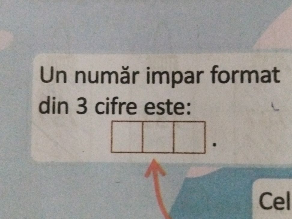 Un număr impar format din 3 cifre este: [ ] | StudyX