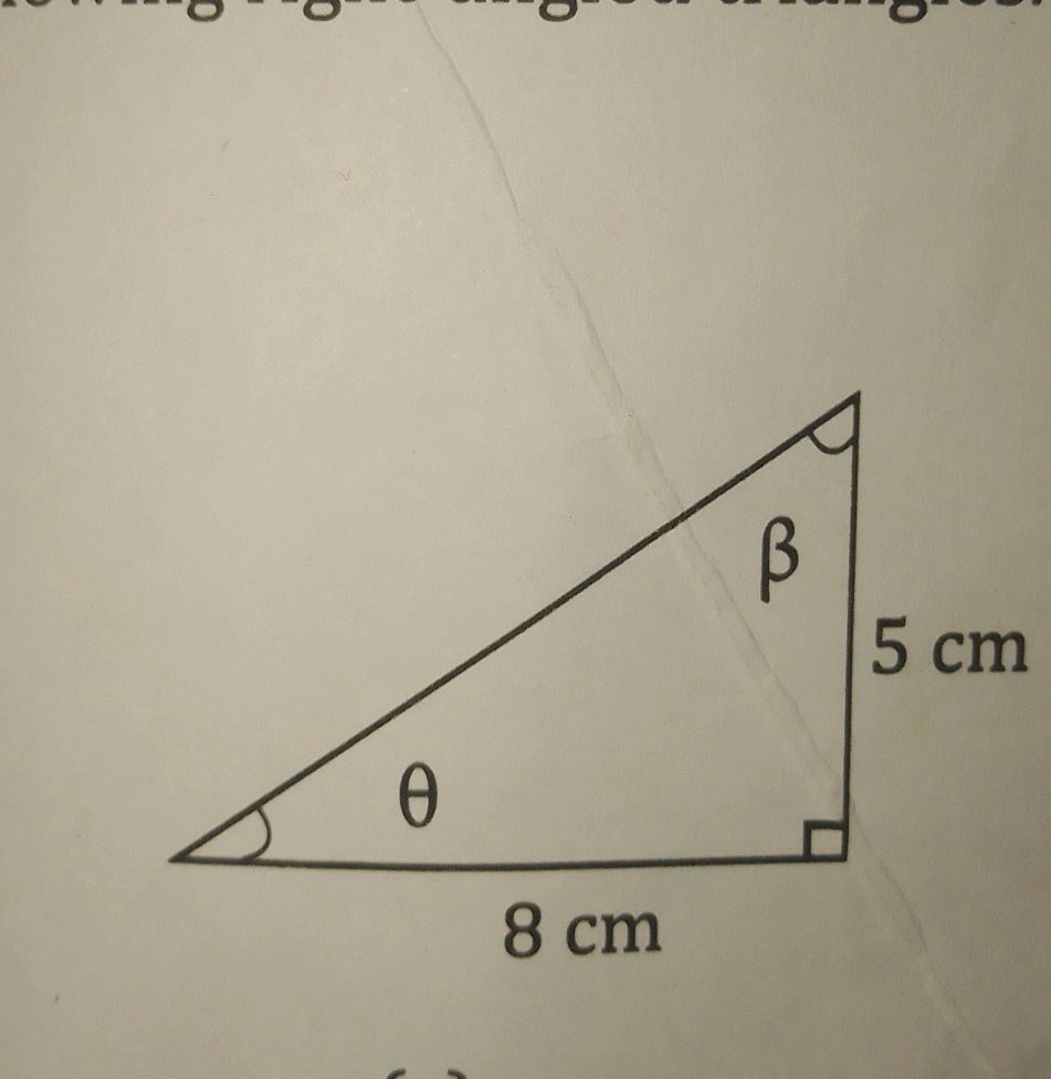 Right Triangle Labed The image shows a right-angled triangle with | StudyX