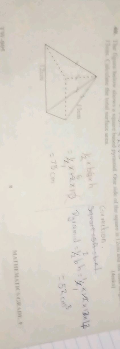 The figure below shows a square based