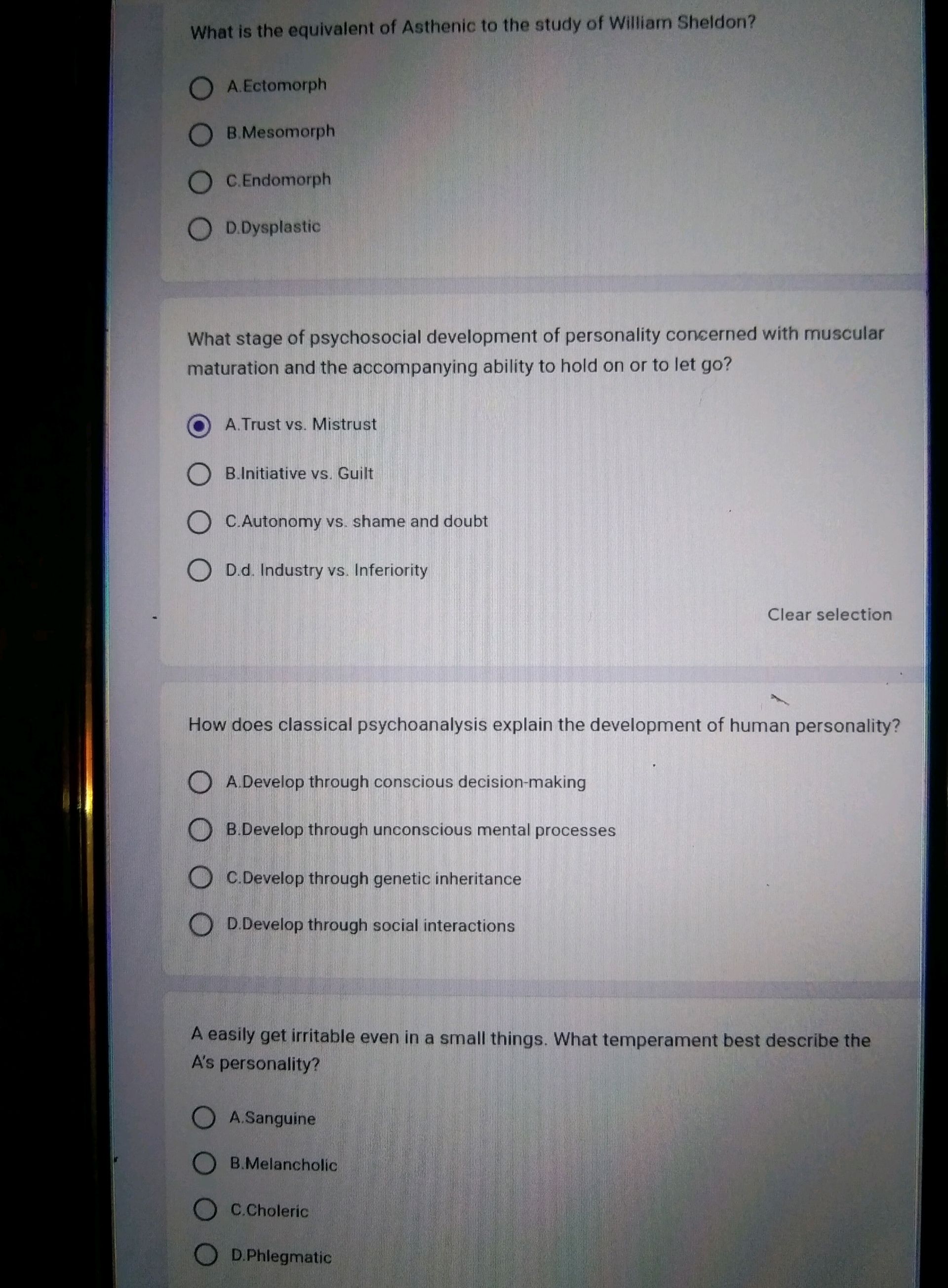 What is the equivalent of Asthenic to the | StudyX