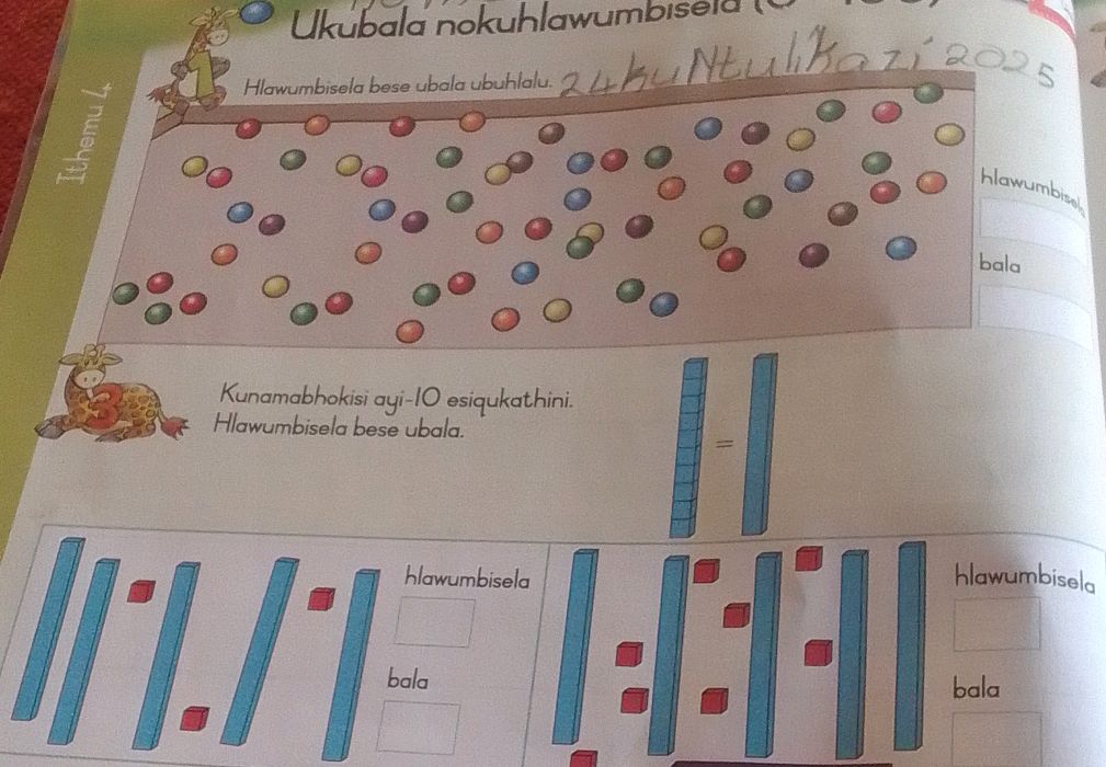 Hlawumbisela bese ubala ubuhlalu.
