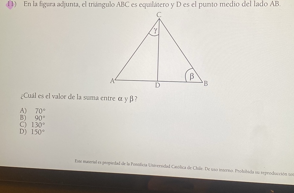 En la figura adjunta, el triángulo ABC es | StudyX