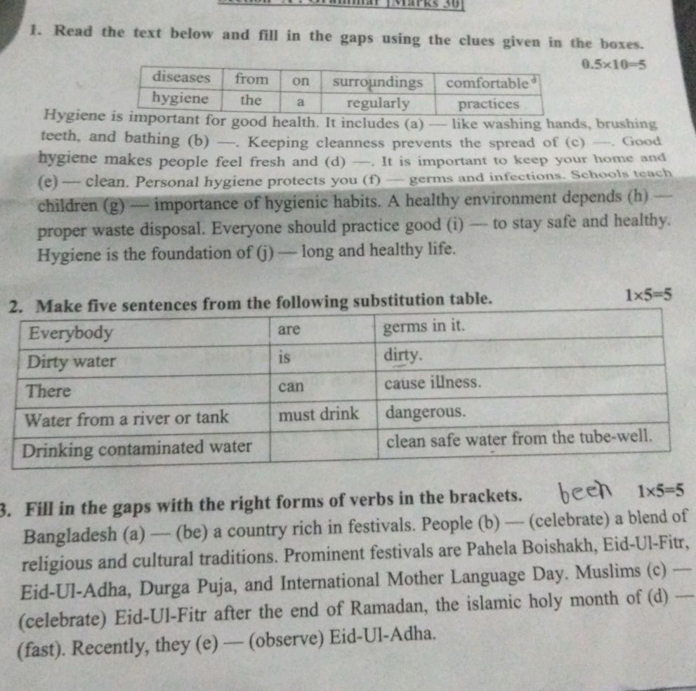 1. Read the text below and fill in the gaps | StudyX