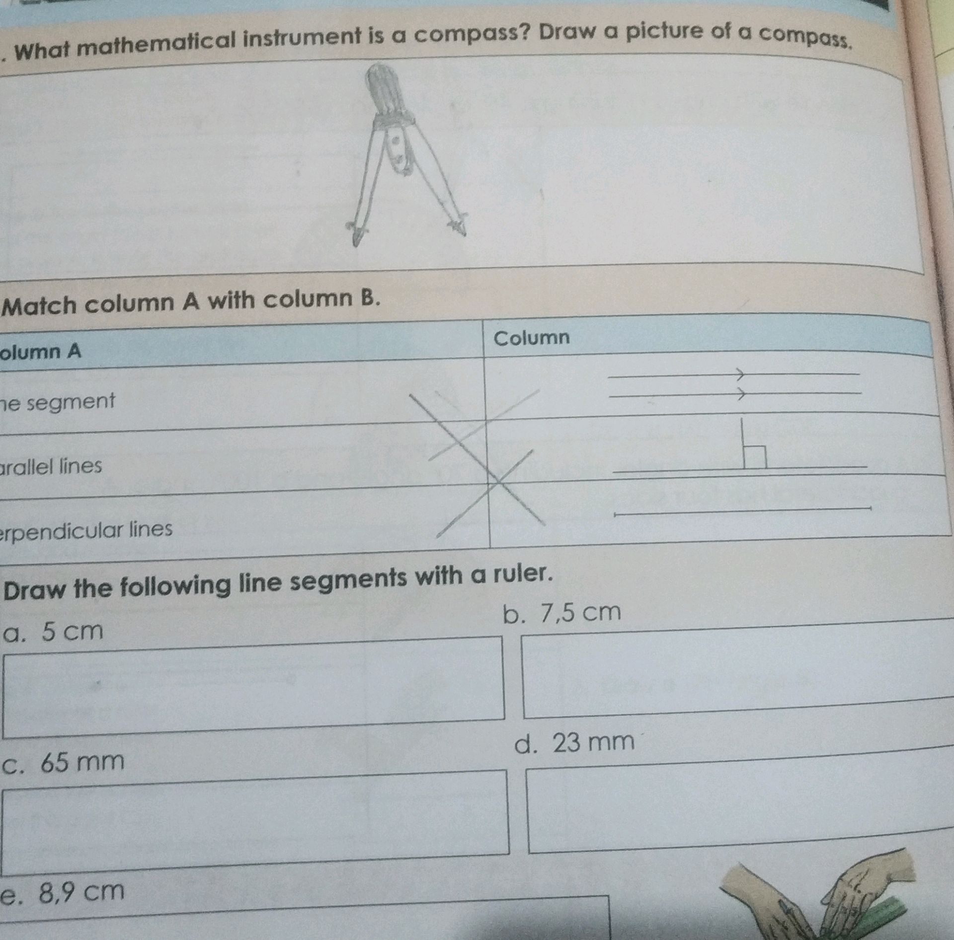 What mathematical instrument is a compass? | StudyX