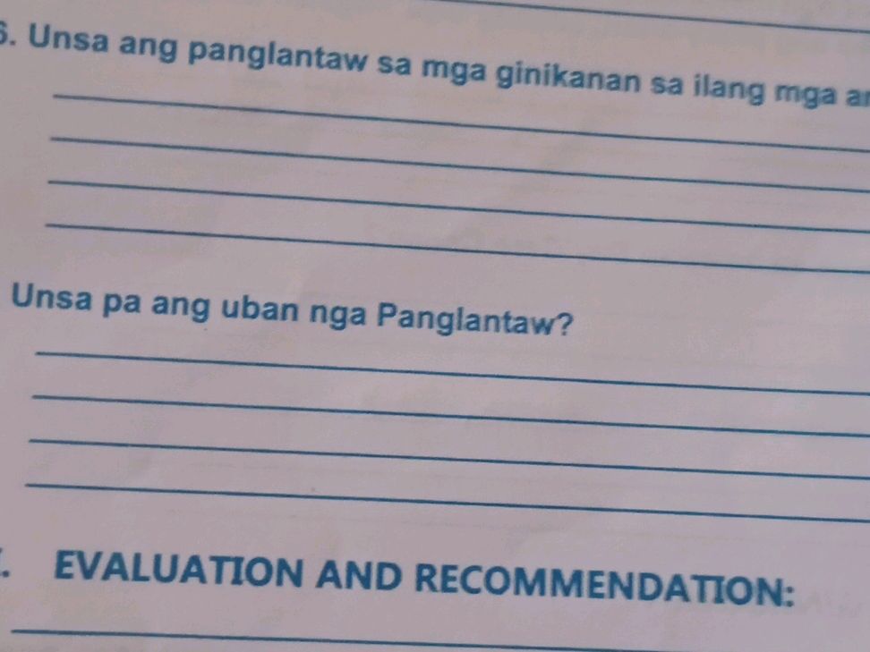5. Unsa ang panglantaw sa mga ginikanan sa | StudyX