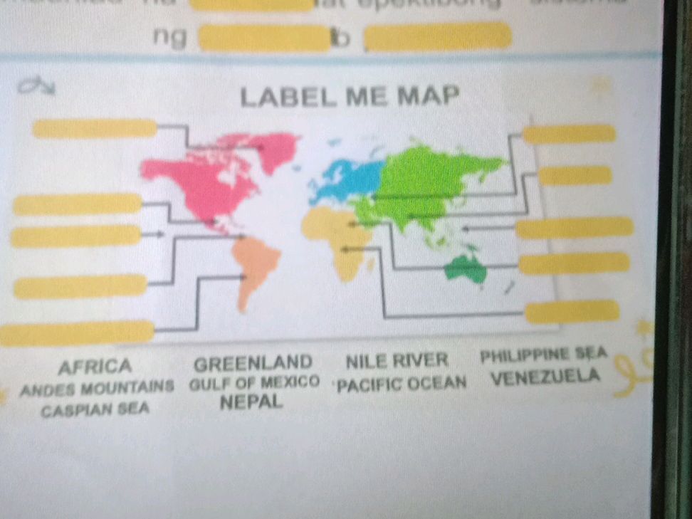 LABEL ME MAP AFRICA CASPIAN SEA GREENLAND | StudyX