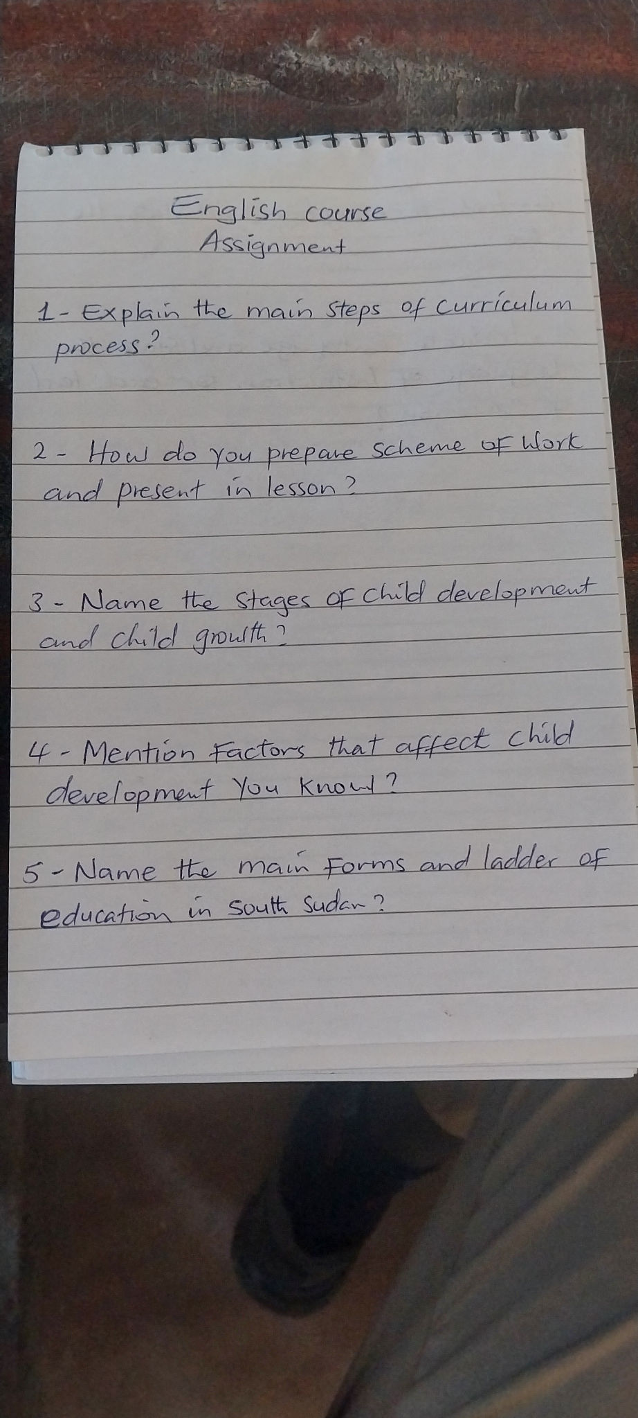 3- Name the stages of child development and | StudyX
