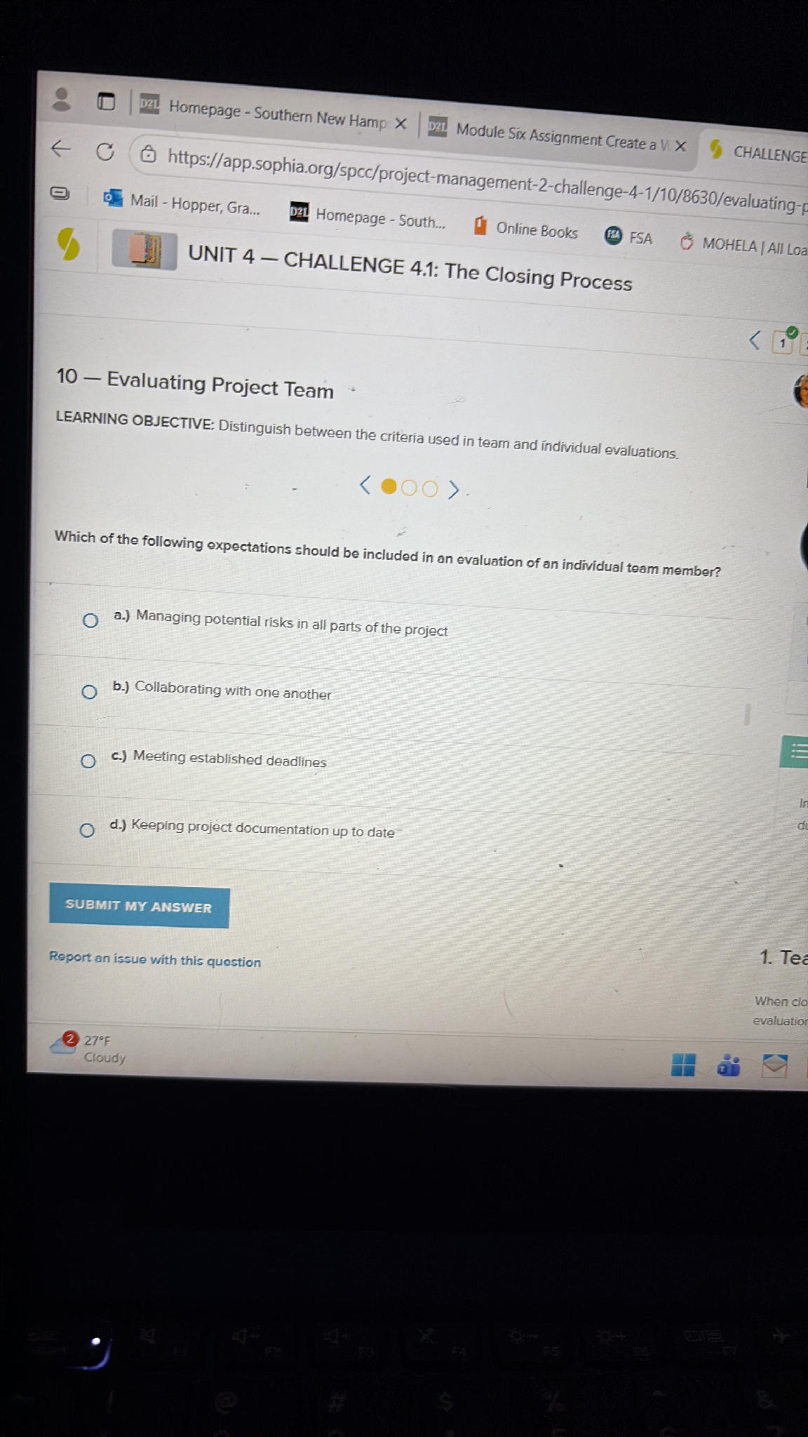 UNIT 4 – CHALLENGE 4.1: The Closing Process | StudyX
