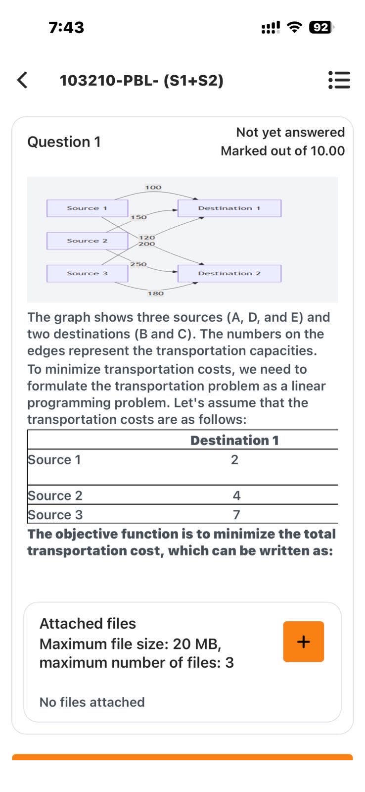 The graph shows three sources (A, D, and E) | StudyX