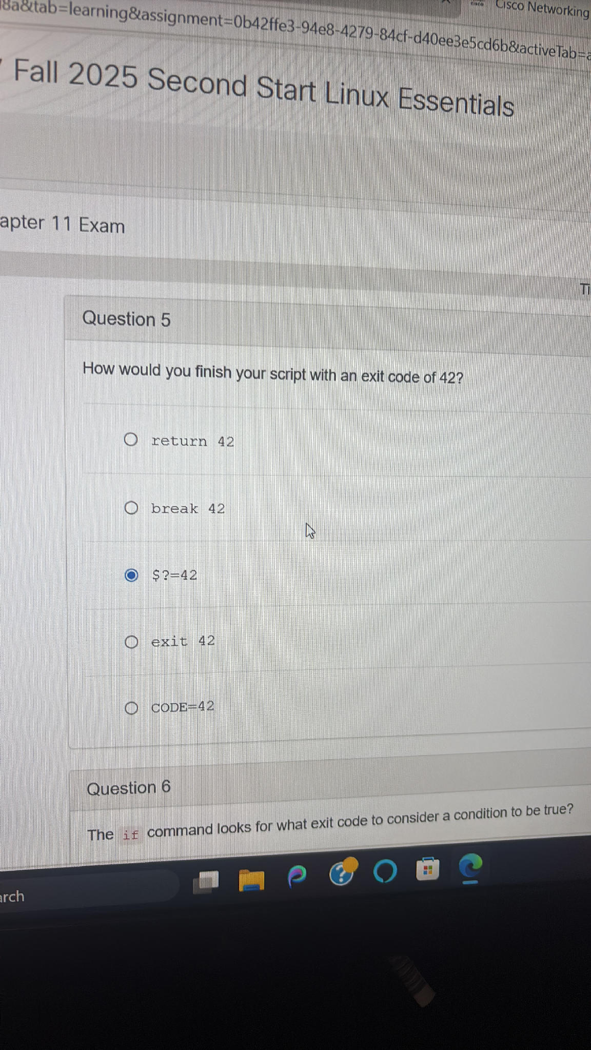 The if command looks for what exit code to