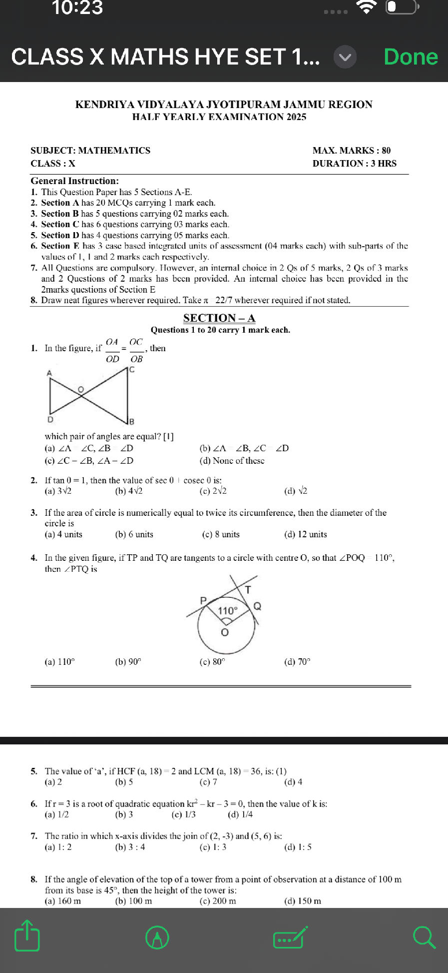 In the figure, if $ {OA}{OD} = {OC}{OB}$, | StudyX