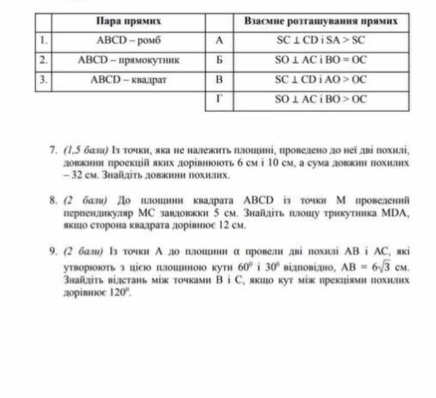 Пара прямих 1. ABCD - ромб A 2. ABCD - | StudyX