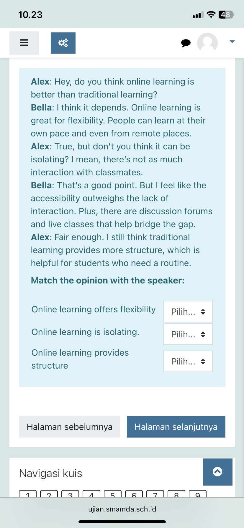 Alex: Hey, do you think online learning is | StudyX
