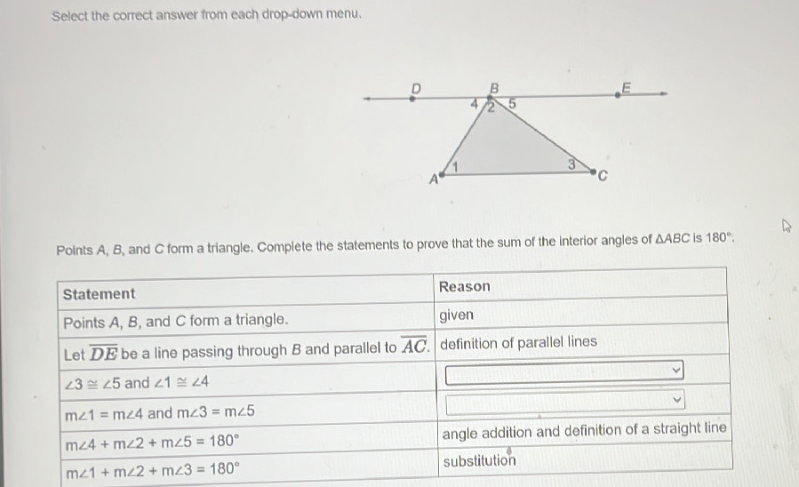 Select the correct answer from each | StudyX
