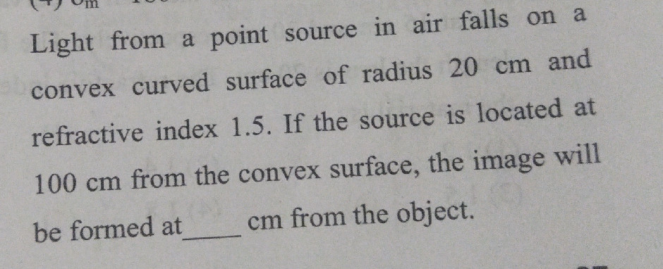 Light from a point source in air falls on a | StudyX