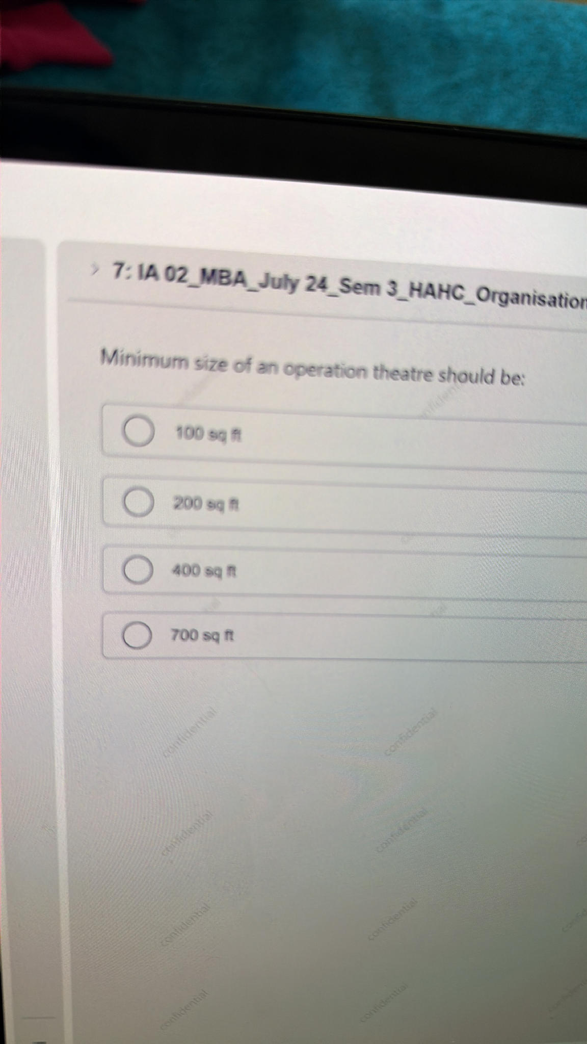 Minimum size of an operation theatre should | StudyX