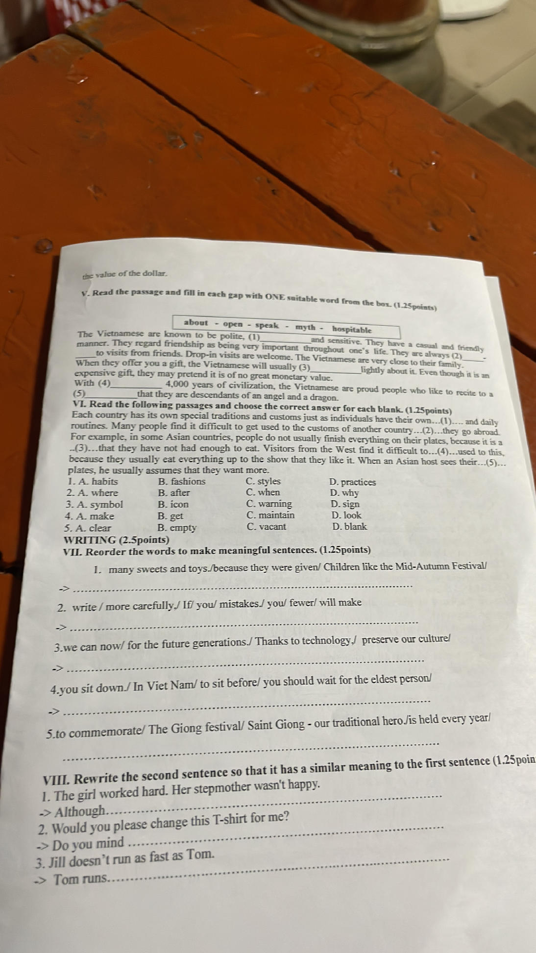 Read the passage and fill in each gap with | StudyX