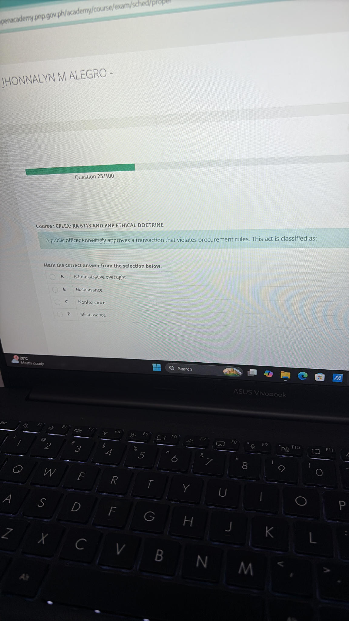 A public officer knowingly approves a | StudyX