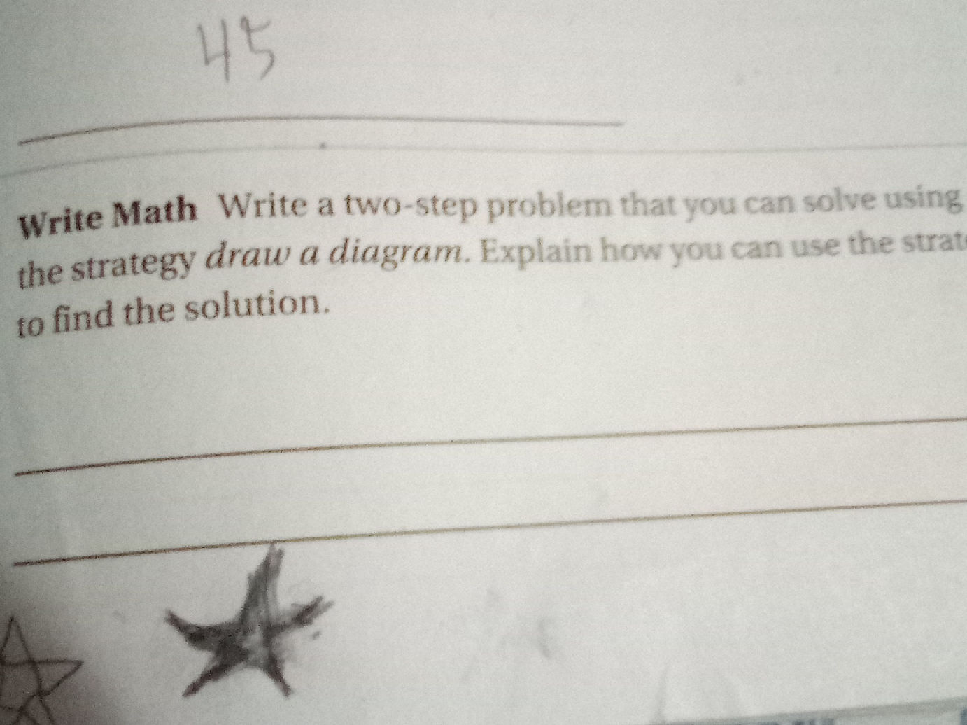 Write Math Write a two-step problem that you | StudyX
