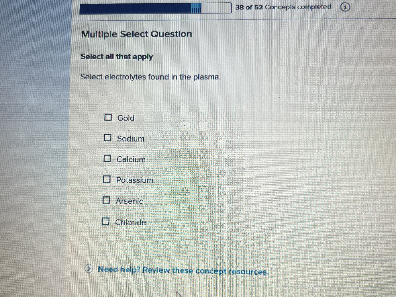 Multiple Select Question Select all that | StudyX