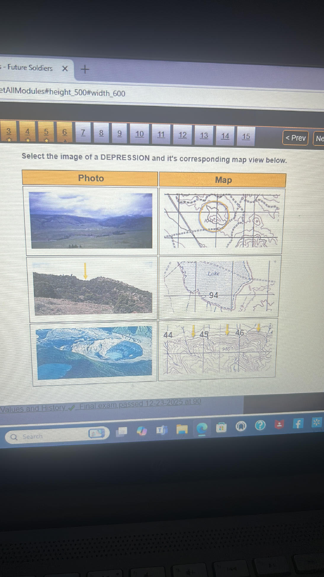 Select the image of a DEPRESSION and it's