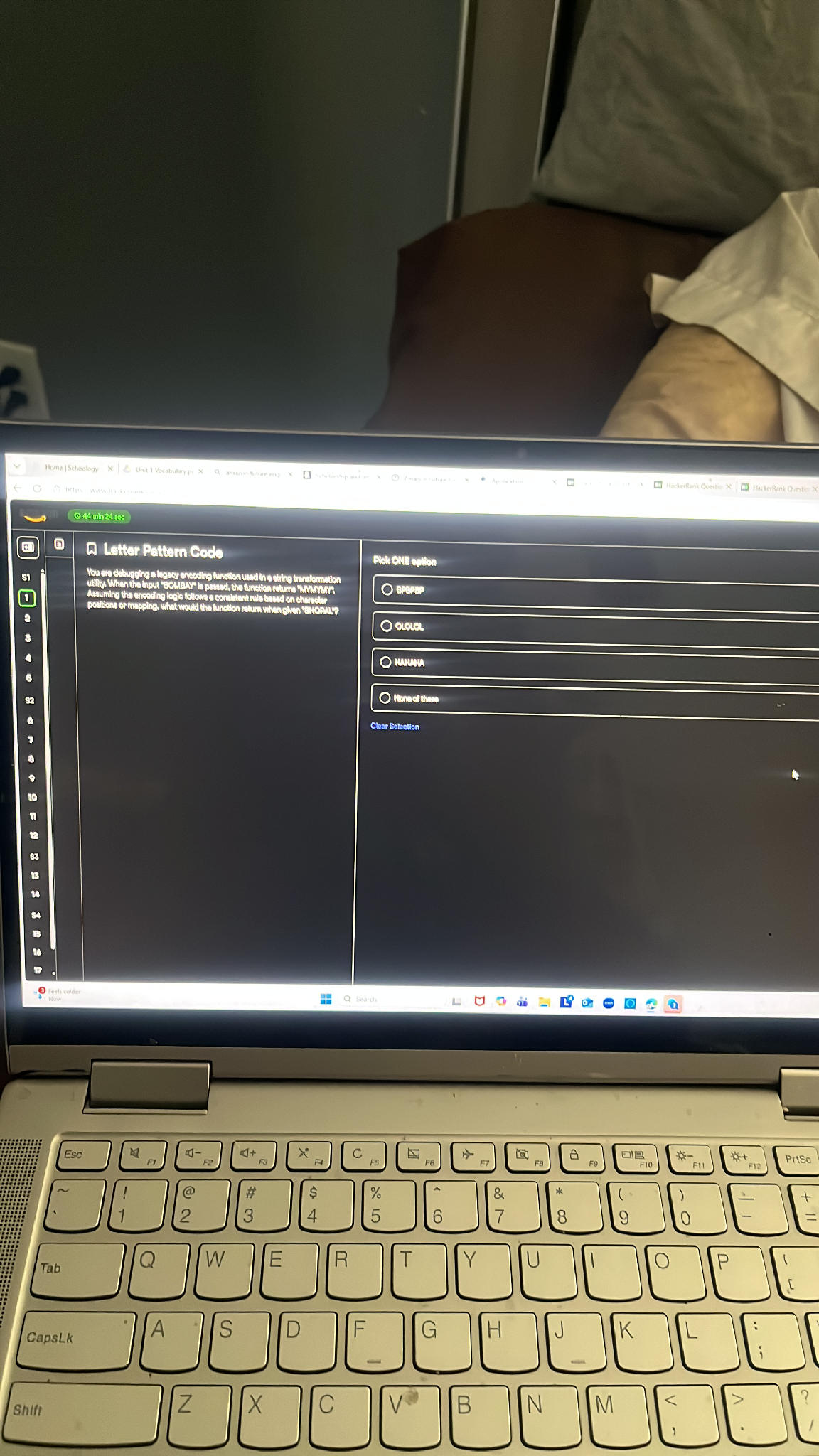 Letter Pattern Code You are debugging a | StudyX